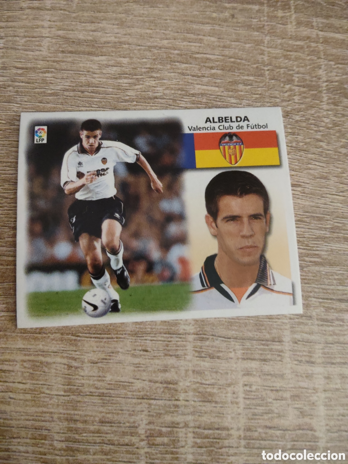 Fu&szlig;ball-Sticker: Albelda coloca Valencia liga 1999 2000 99 00 ediciones este nuevo