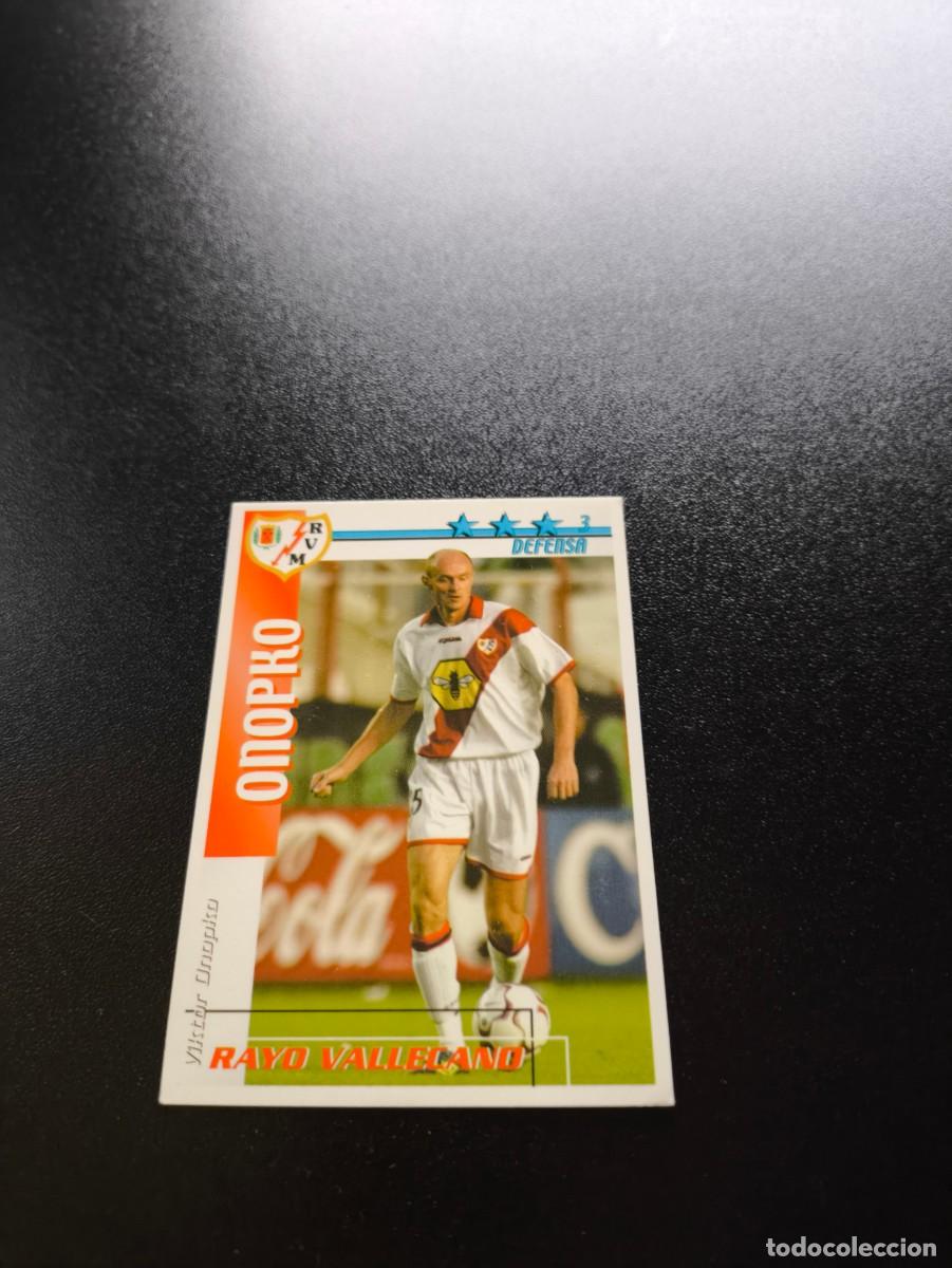 Cromos de f&uacute;tbol: Onopko RAYO VALLECANO FUTBOL MATCH TOTAL LIGA 2002 2003 02 03 NO PANINI ESTE ADRENALYN