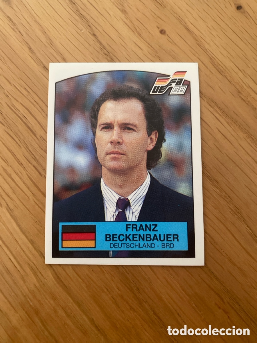 Cromos de f&uacute;tbol: Cromo panini euro 88 Alemania n&uacute;mero 51 Beckenbauer - Sticker album eurocup 1988 Germany