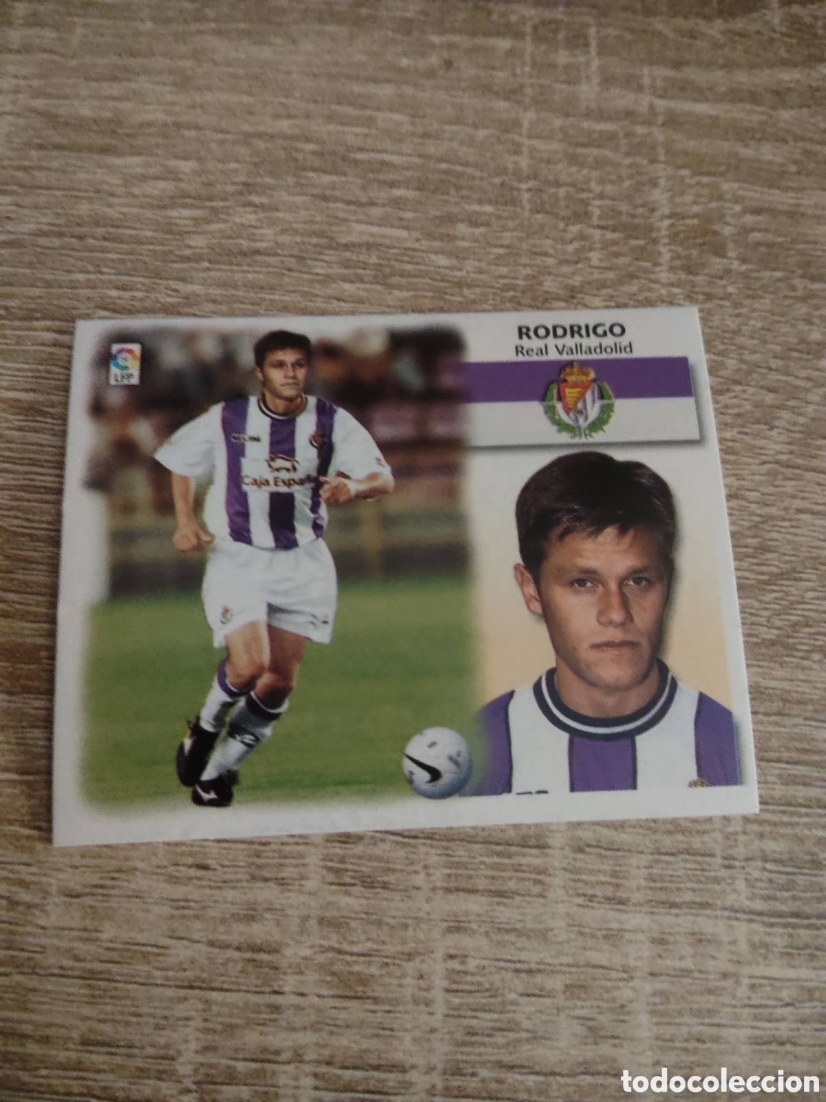 Cromos de f&uacute;tbol: Rodrigo coloca Real Valladolid liga 1999 2000 99 00 ediciones este nuevo