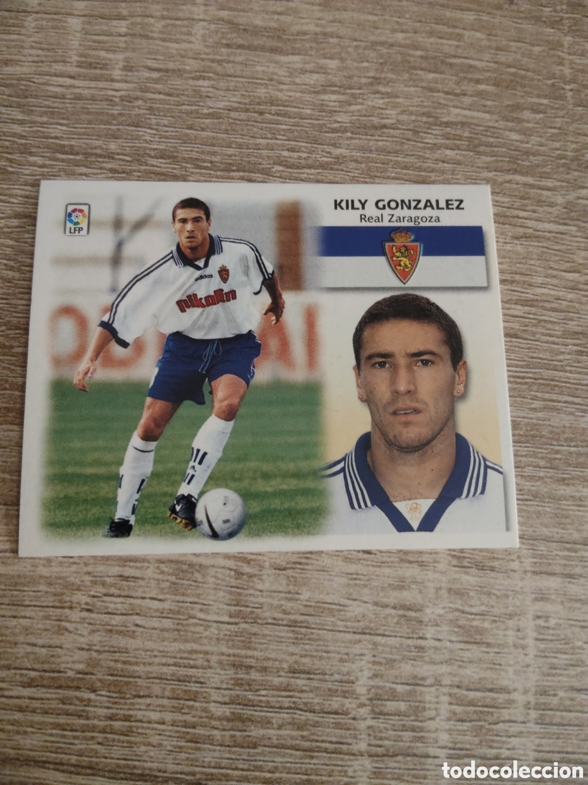 Cromos de f&uacute;tbol: Kily Gonz&aacute;lez baja Real Zaragoza liga 1999 2000 99 00 ediciones este nuevo