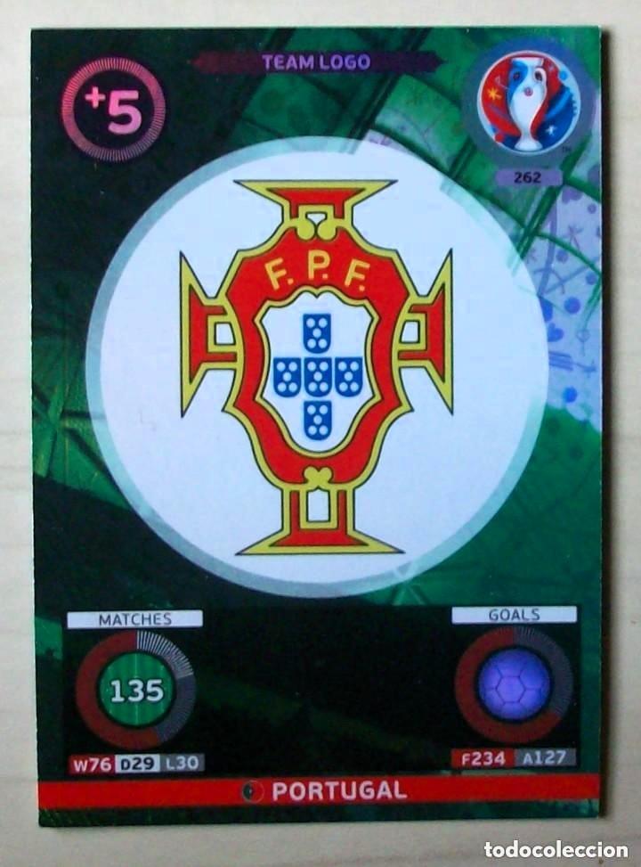 Cromos de f&uacute;tbol: 262 ESCUDO PORTUGAL FICHAS ALBUM ADRENALYN XL EUROCOPA FRANCIA 2016