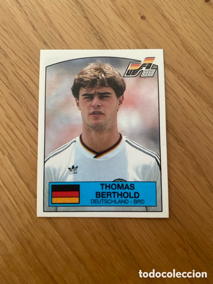 Cromos de f&uacute;tbol: Cromo panini euro 88 Alemania n&uacute;mero 60 Berthold - Sticker album eurocup 1988 Germany