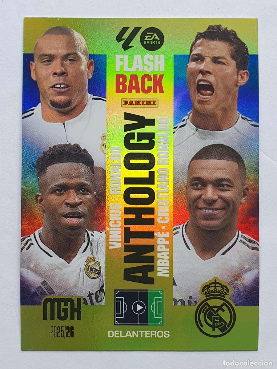 Cromos de f&uacute;tbol: Flash Back ANTHOLOGY #440 RONALDO-CRISTIANO RONALDO-VIN&Iacute;CIUS-MBAPP&Eacute; Real Madrid Panini MGK 2025-26