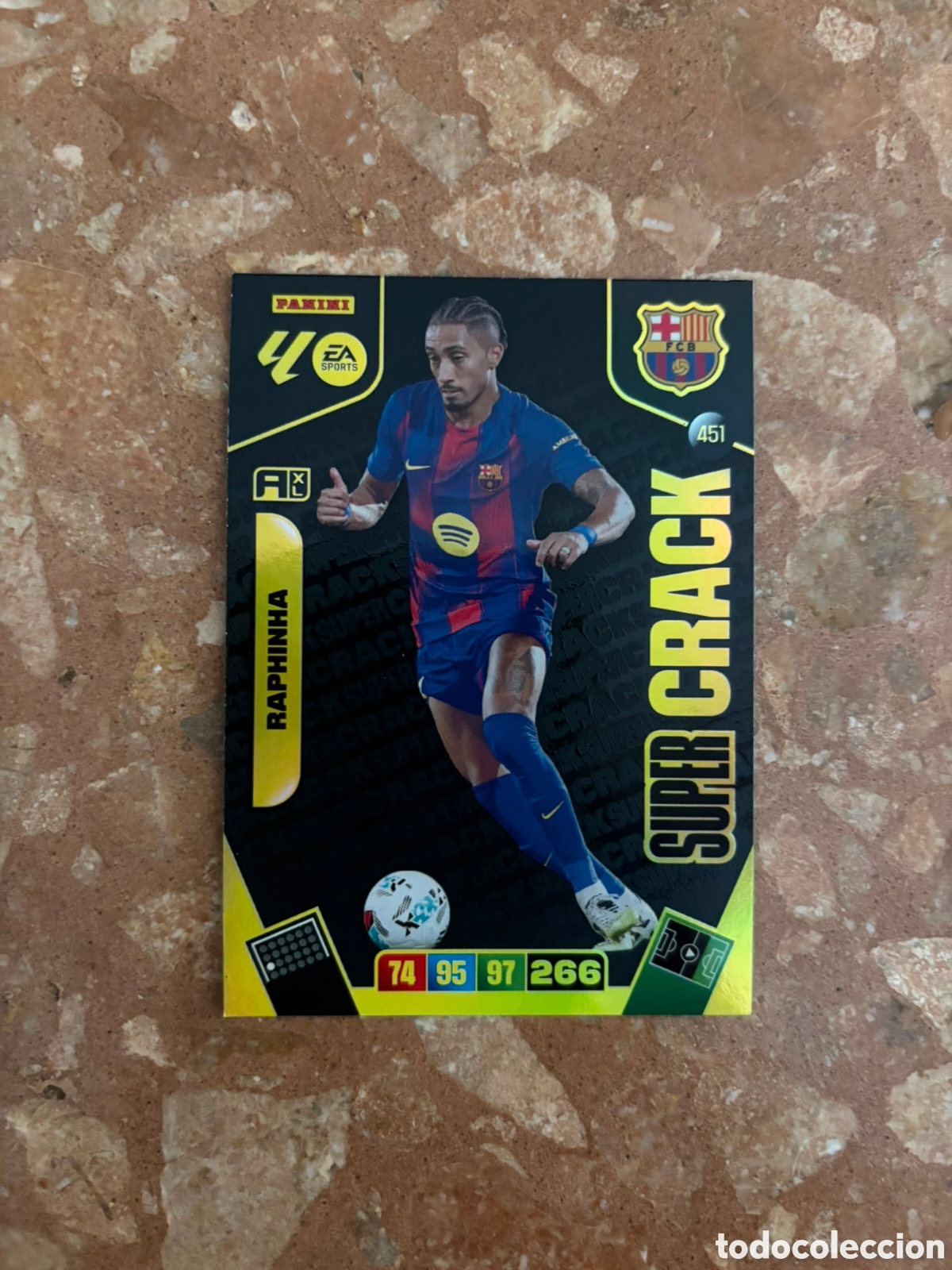 Football Stickers: ADRENALYN XL 2025 2026 / 25 26 SUPER CRACK 451 RAPHINHA - FC BARCELONA