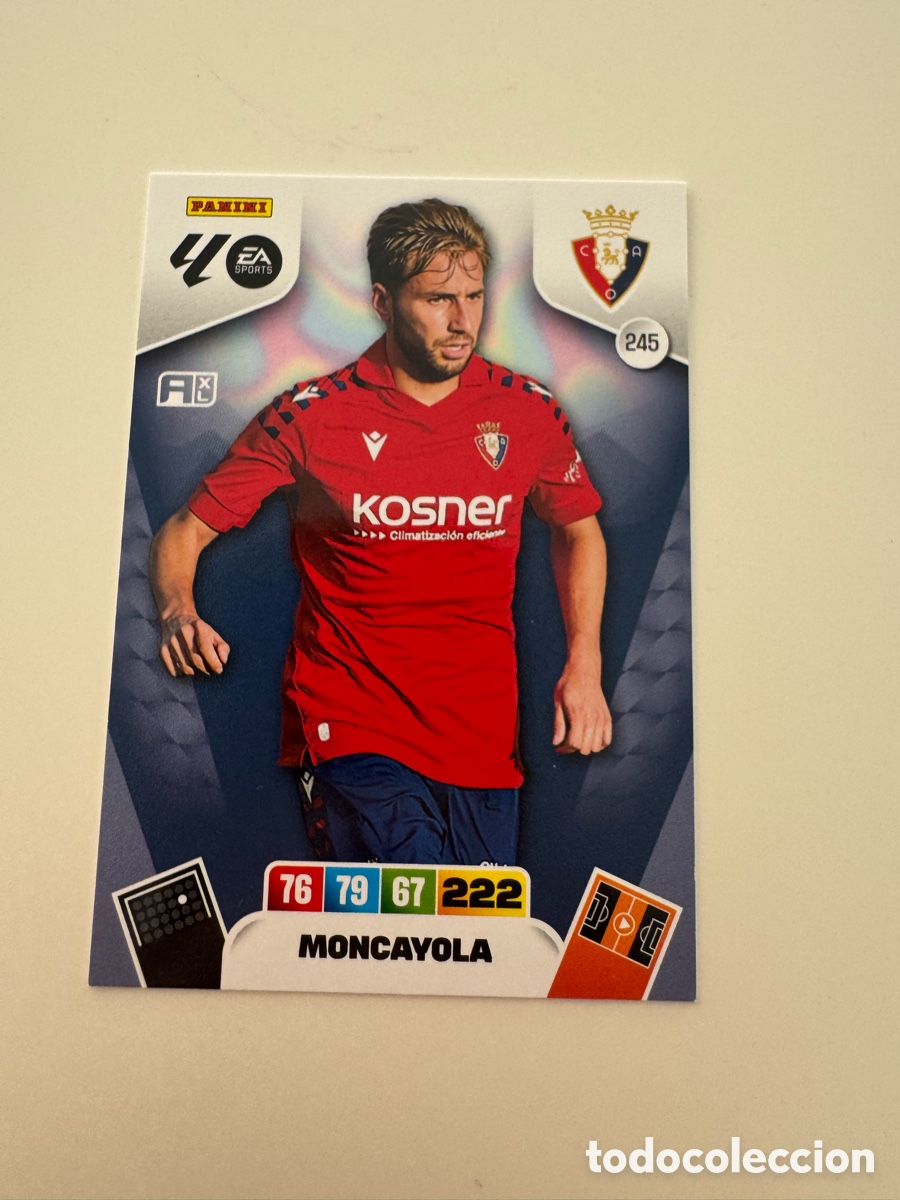 Cromos de f&uacute;tbol: PANINI ADRENALYN XL LIGA 2025-2026 25-26 &ndash; Jon Moncayola CA Osasuna N&ordm; 245