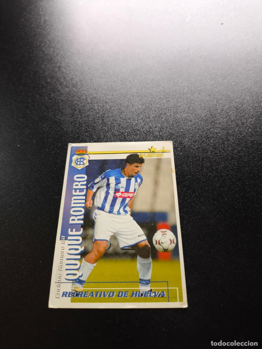 Cromos de f&uacute;tbol: Quique Romero RECREATIVO DE HUELVA FUTBOL MATCH TOTAL LIGA 2002 2003 02 03 NO PANINI ESTE ADRENALYN