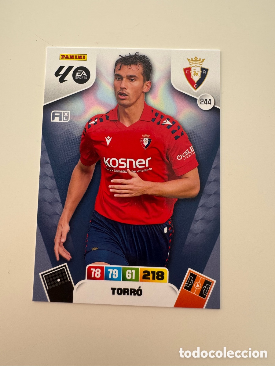 Cromos de f&uacute;tbol: PANINI ADRENALYN XL LIGA 2025-2026 25-26 &ndash; Lucas Torr&oacute; CA Osasuna N&ordm; 244