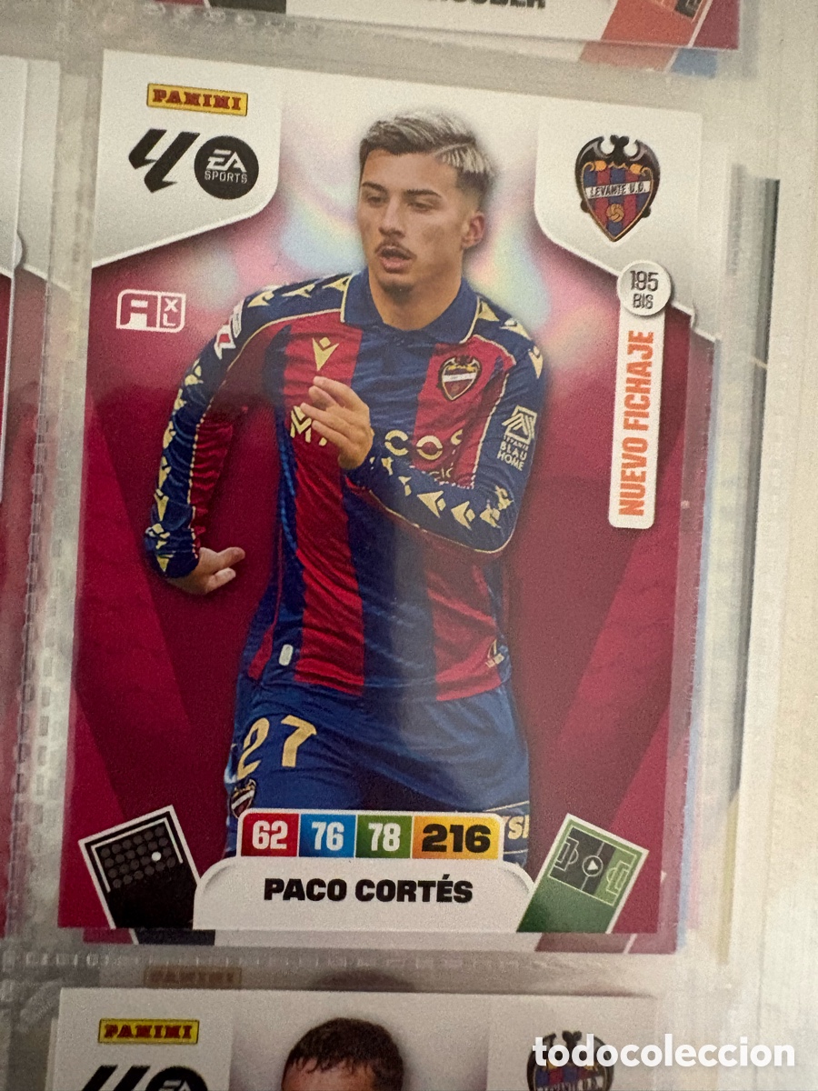 Cromos de f&uacute;tbol: 195 bis nuevo fichaje paco cortes levante ADRENALYN 2025-26