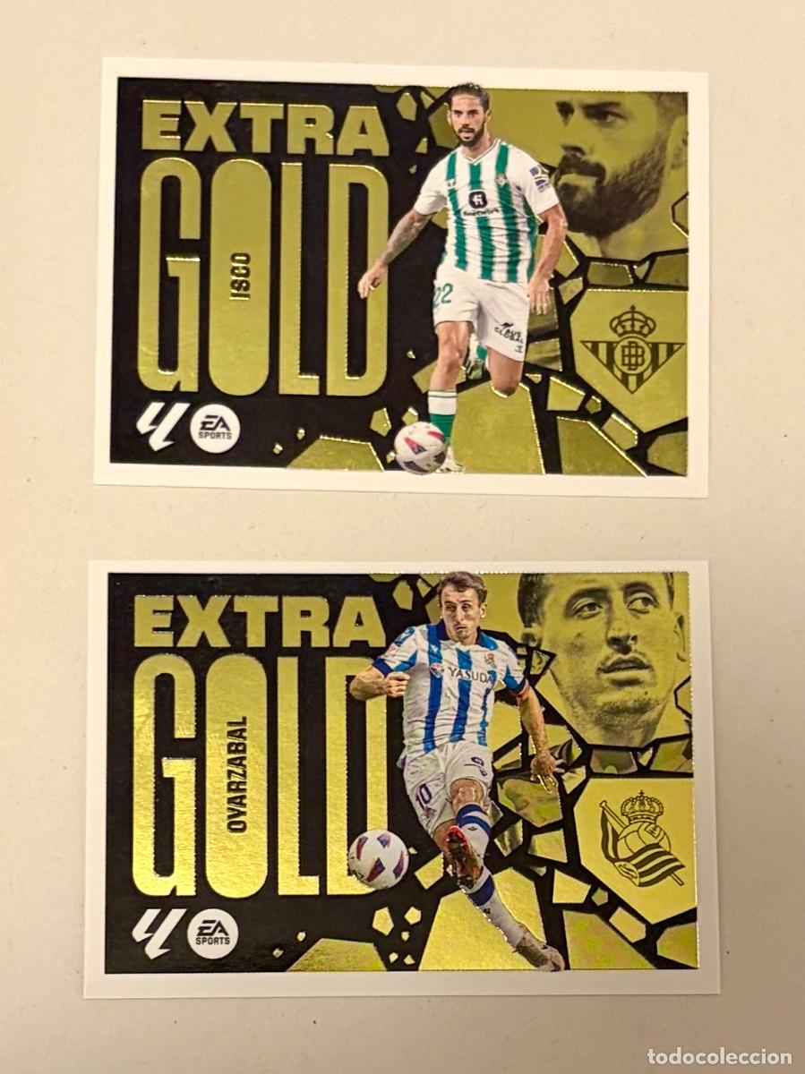 Cromos de f&uacute;tbol: 2 CROMO EXTRA GOLD OYARZABAL REAL SOCIEDAD - ISCO BETIS LIGA ESTE 2024/25. PANINI