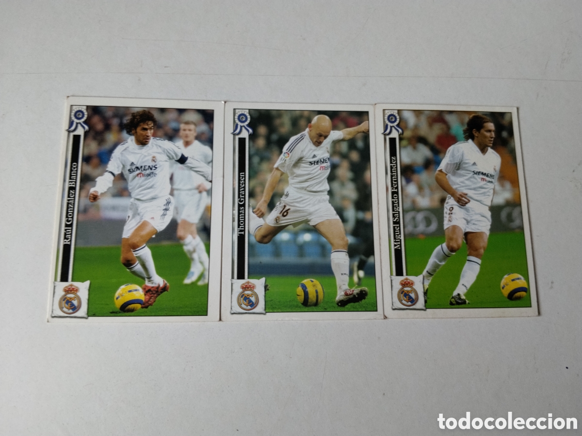 Cromos de f&uacute;tbol: 3 Cromos Real Madrid C.F