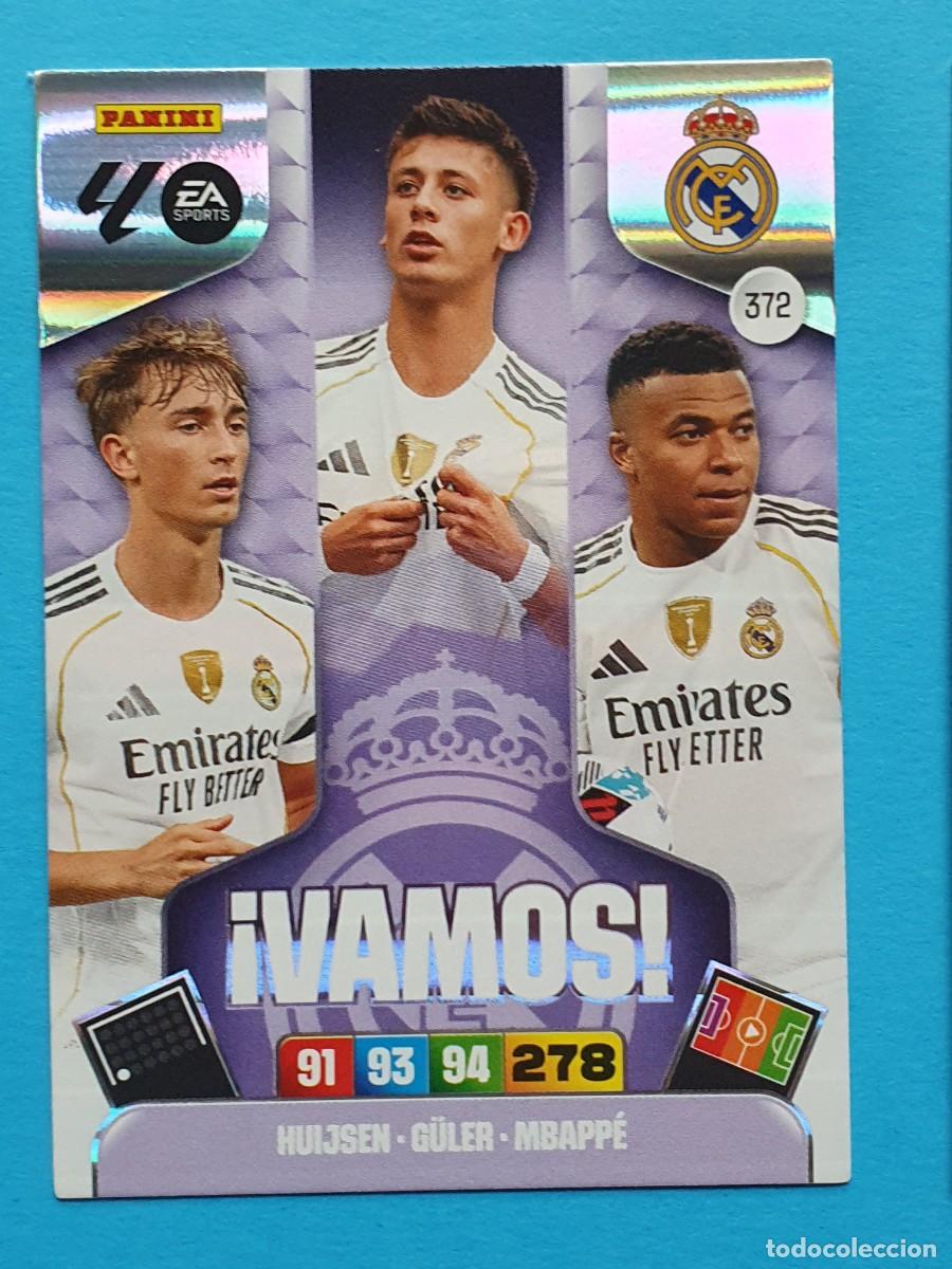 Cromos de f&uacute;tbol: Vamos! #372 HUIJSEN-G&Uuml;LER-MBAPP&Eacute; (Real Madrid) - Adrenalyn XL LaLiga 2025-26