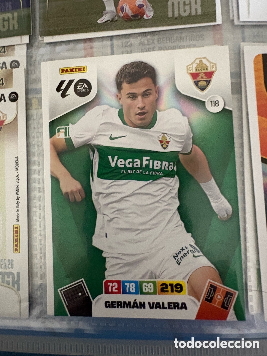 Cromos de f&uacute;tbol: 118 Germ&aacute;n Valera, Elche CF, Panini Adrenalyn XL La Liga 2025 2026 25 26