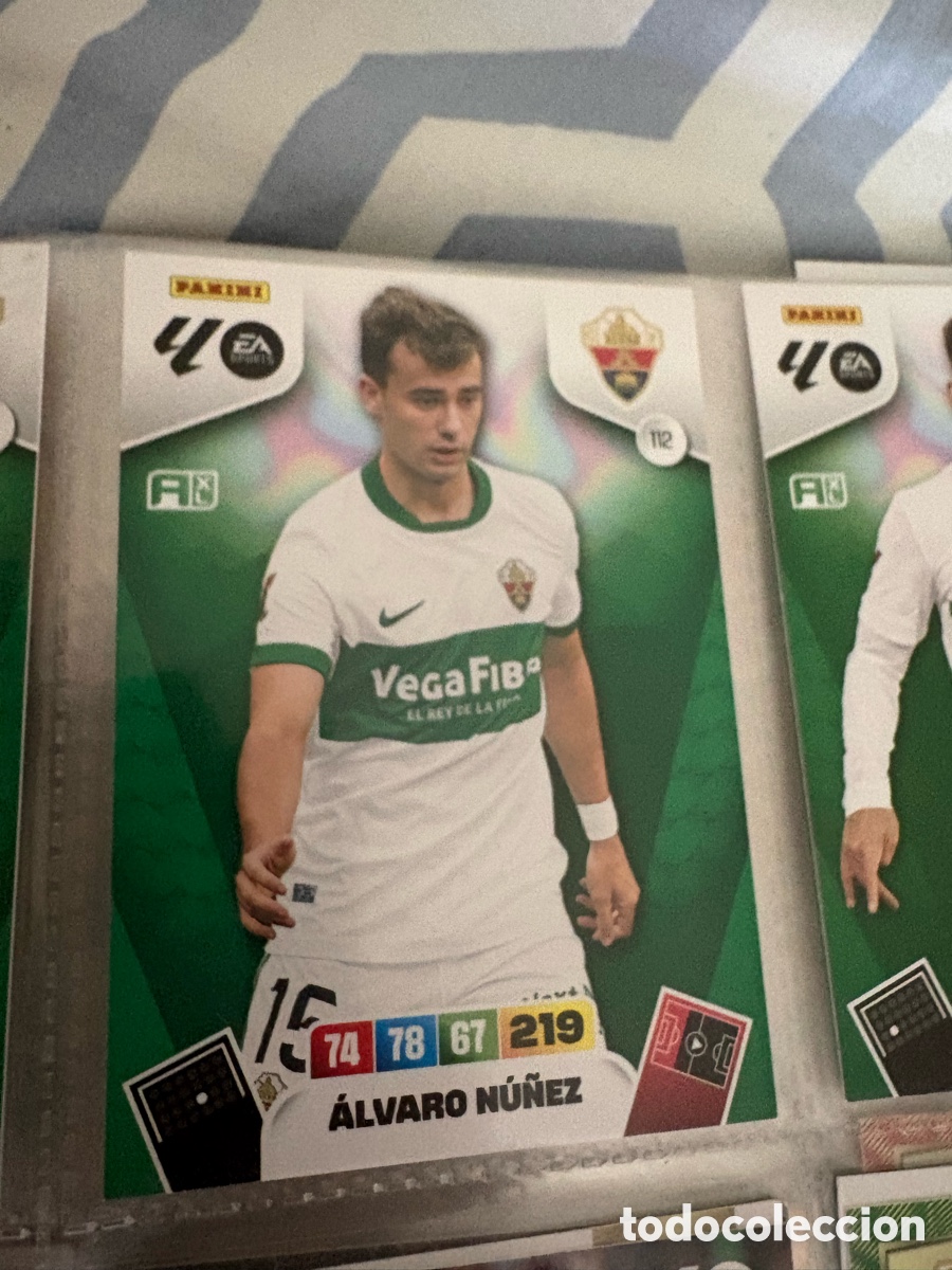 Cromos de f&uacute;tbol: Cromo Adrenalyn XL. 2025 2026. 25 26. &Aacute;lvaro N&uacute;&ntilde;ez. Elche. N &ordm; 112. C&oacute;digo sin activar. Panini