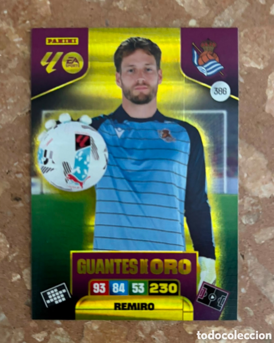 Cromos de f&uacute;tbol: ADRENALYN XL 2025 2026 / 25 26 GUANTES DE ORO 396 REMIRO - REAL SOCIEDAD
