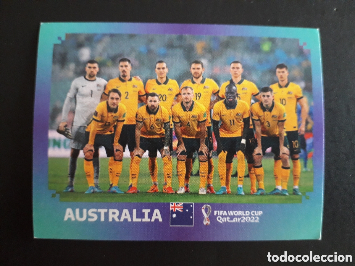 Cromos de f&uacute;tbol: EQUIPO AUSTRALIA N&deg; 1 COPA MUNDIAL DE F&Uacute;TBOL QATAR 2022 22 PANINI SIN PEGAR PEDIDO M&Iacute;NIMO 3&euro;