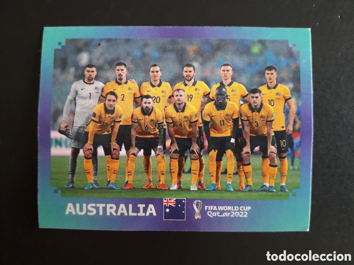 Cromos de f&uacute;tbol: EQUIPO AUSTRALIA N&deg; 1 COPA MUNDIAL DE F&Uacute;TBOL QATAR 2022 22 PANINI SIN PEGAR PEDIDO M&Iacute;NIMO 3&euro;