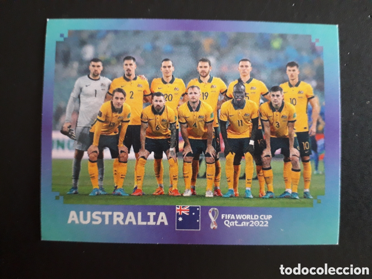 Cromos de f&uacute;tbol: EQUIPO AUSTRALIA N&deg; 1 COPA MUNDIAL DE F&Uacute;TBOL QATAR 2022 22 PANINI SIN PEGAR PEDIDO M&Iacute;NIMO 3&euro;.