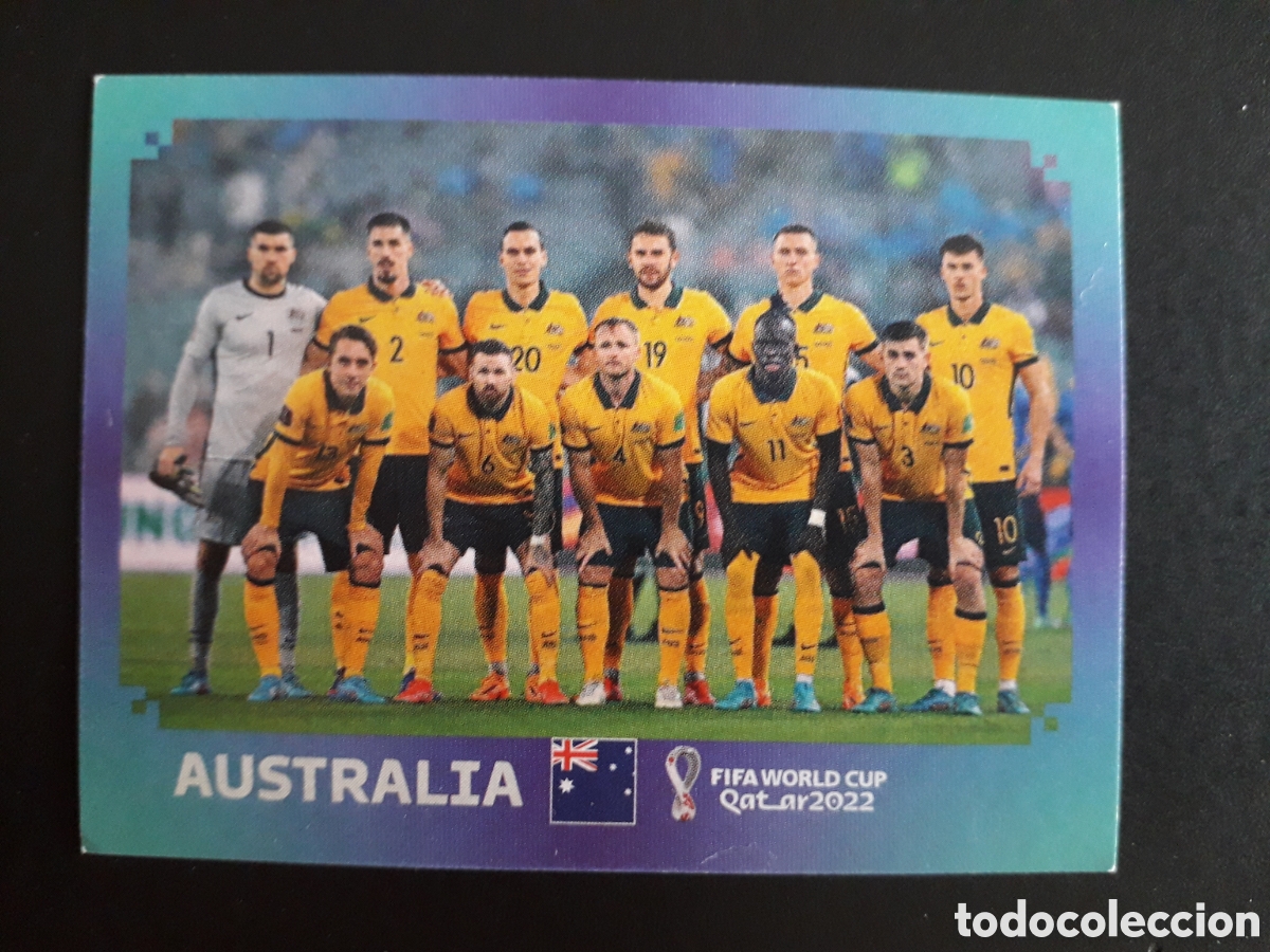 Cromos de f&uacute;tbol: EQUIPO AUSTRALIA N&deg; 1 COPA MUNDIAL DE F&Uacute;TBOL QATAR 2022 22 PANINI SIN PEGAR PEDIDO M&Iacute;NIMO 3&euro;.