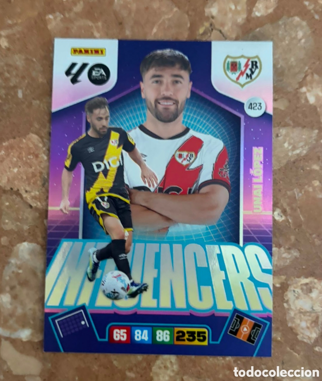 Cromos de f&uacute;tbol: ADRENALYN XL 2025 2026 / 25 26 INFLUENCERS 423 UNAI L&Oacute;PEZ - RAYO VALLECANO