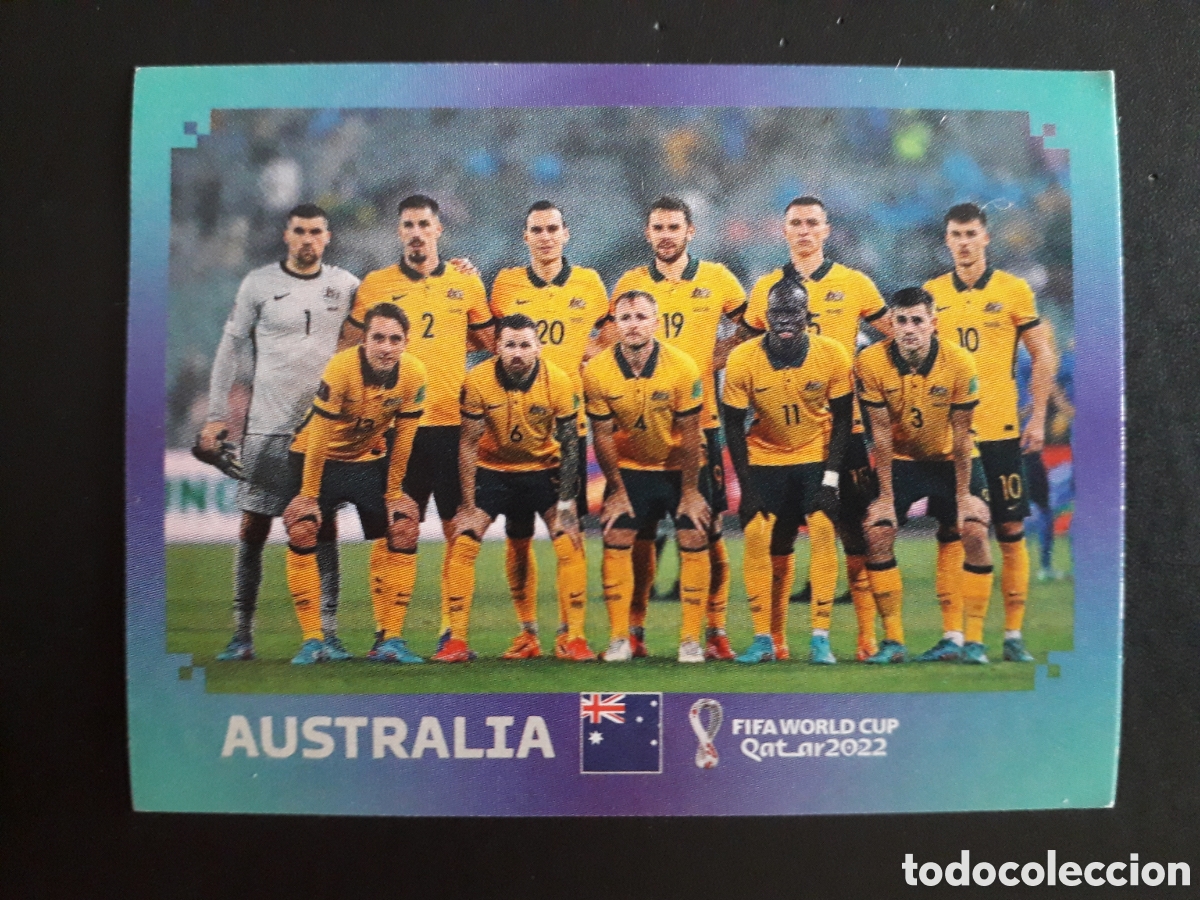 Cromos de f&uacute;tbol: EQUIPO AUSTRALIA N&deg; 1 COPA MUNDIAL DE F&Uacute;TBOL QATAR 2022 22 PANINI SIN PEGAR PEDIDO M&Iacute;NIMO 3&euro;