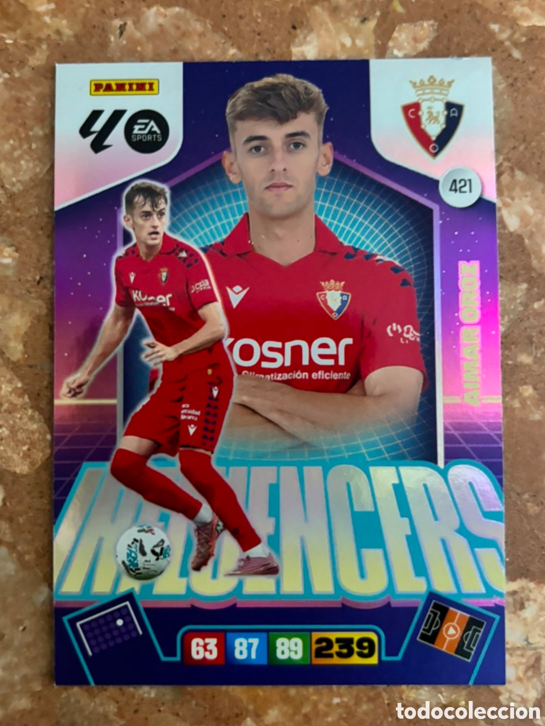 Cromos de f&uacute;tbol: ADRENALYN XL 2025 2026 / 25 26 INFLUENCERS 421 AIMAR OROZ - OSASUNA