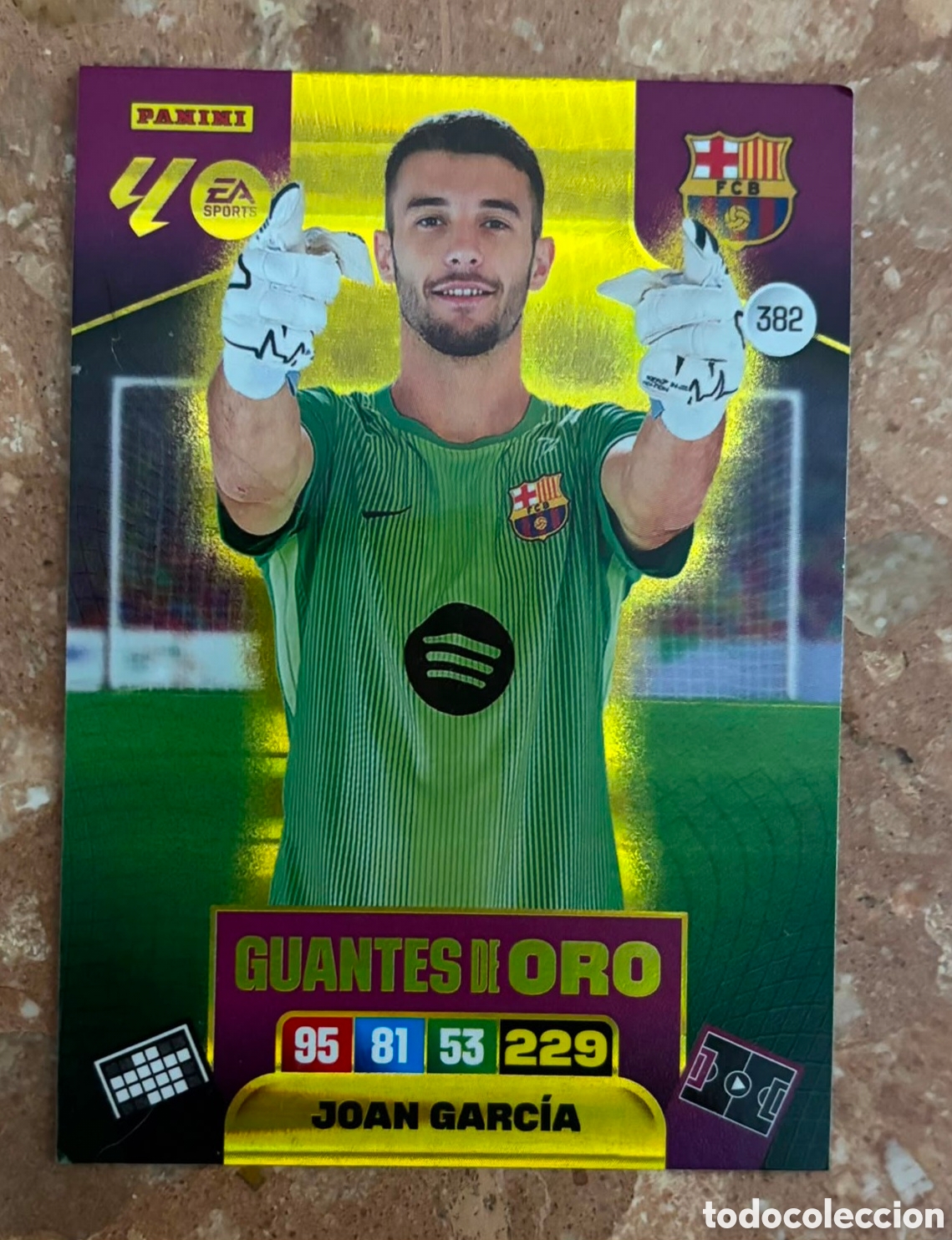 Cromos de Futebol: ADRENALYN XL 2025 2026 / 25 26 GUANTES DE ORO 382 JOAN GARC&Iacute;A - FC BARCELONA