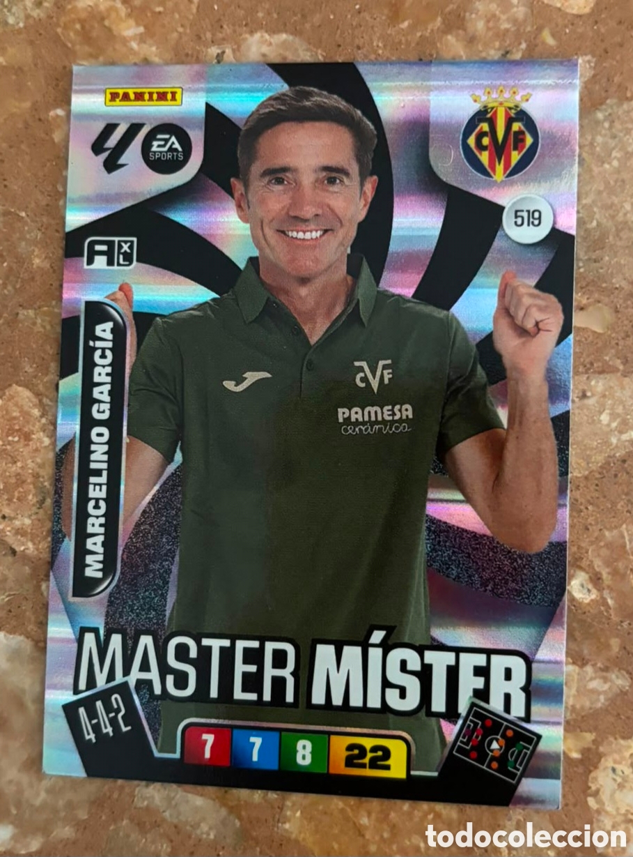 Cromos de f&uacute;tbol: ADRENALYN XL 2025 2026 / 25 26 MASTER MISTER 519 MARCELINO GARC&Iacute;A - VILLARREAL