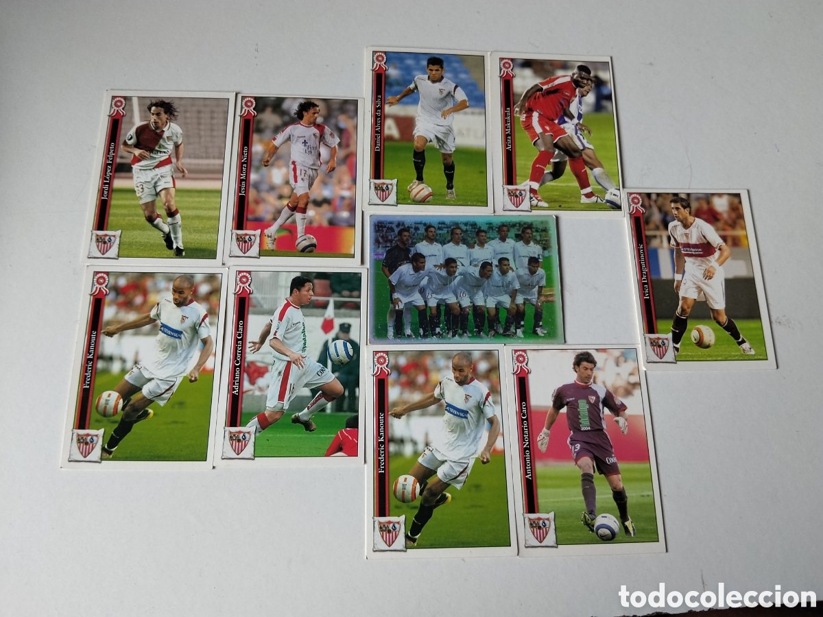 Cromos de f&uacute;tbol: 10 Cromos Sevilla F.C. 2005/2006