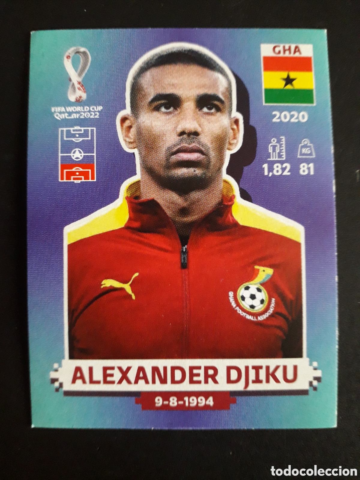 Cromos de f&uacute;tbol: ALEXANDER DJIKU GHANA N&deg; 7 COPA MUNDIAL DE F&Uacute;TBOL QATAR 2022 22 PANINI SIN PEGAR PEDIDO M&Iacute;NIMO 3&euro;