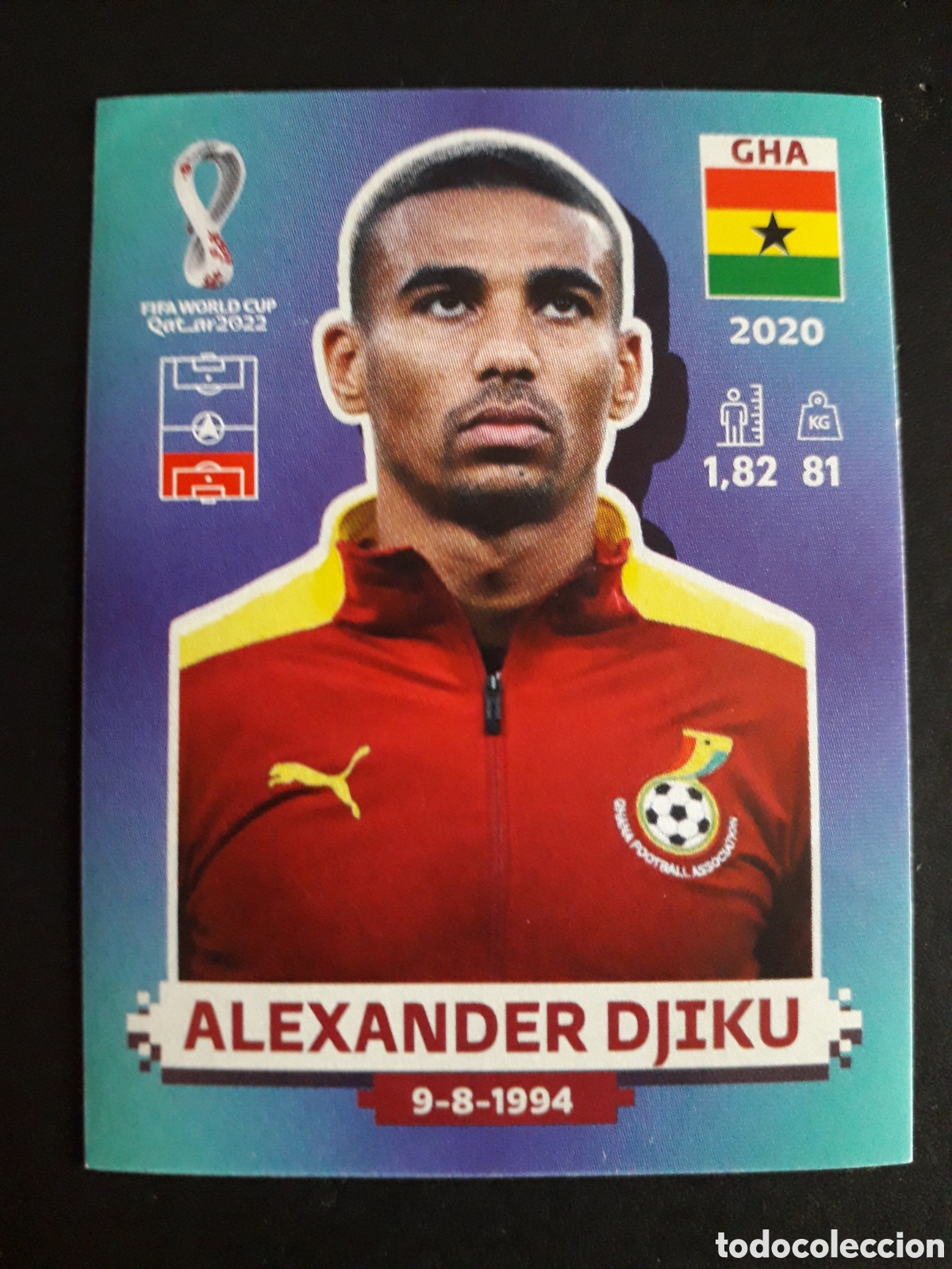 Cromos de f&uacute;tbol: ALEXANDER DJIKU GHANA N&deg; 7 COPA MUNDIAL DE F&Uacute;TBOL QATAR 2022 22 PANINI SIN PEGAR PEDIDO M&Iacute;NIMO 3&euro;