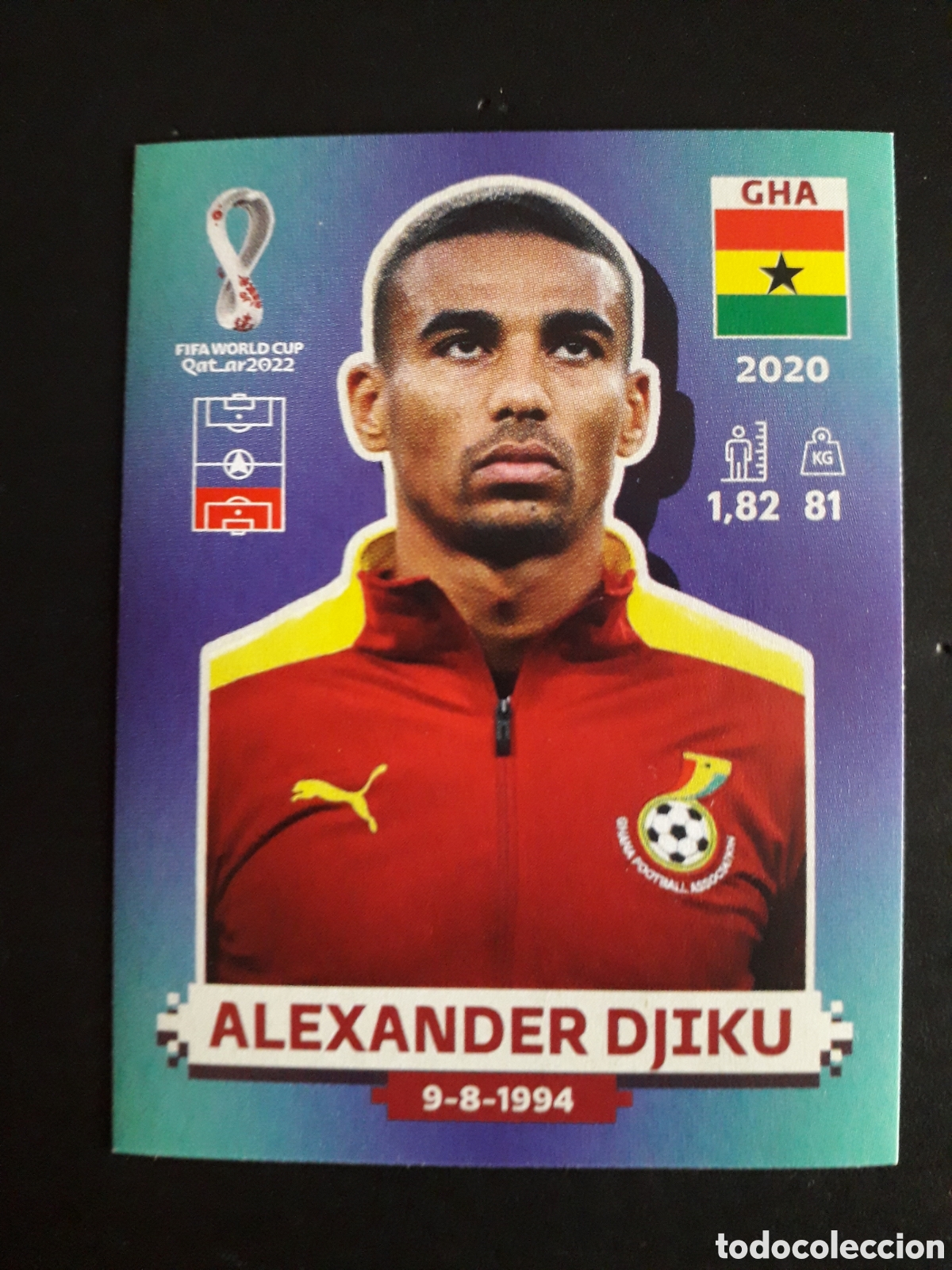 Cartes &agrave; collectionner de Football: ALEXANDER DJIKU GHANA N&deg; 7 COPA MUNDIAL DE F&Uacute;TBOL QATAR 2022 22 PANINI SIN PEGAR PEDIDO M&Iacute;NIMO 3&euro;
