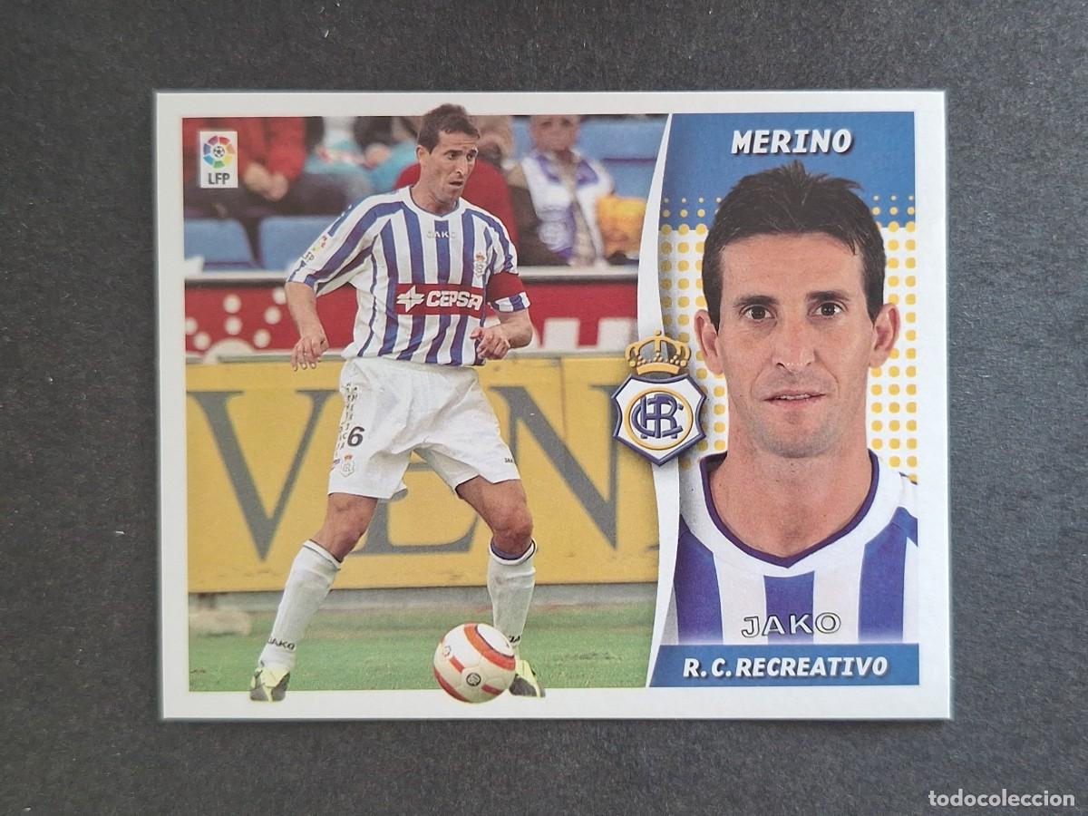Football Stickers: L6 MERINO RECREATIVO DE HUELVA LIGA ESTE 2006 2007 06 07 NUNCA PEGADO SIN PEGAR