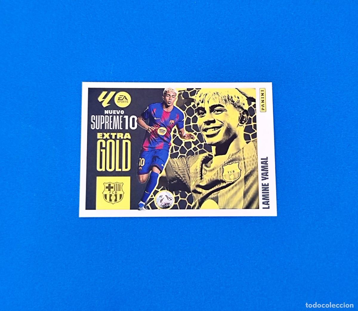 Football Stickers: Liga Este 2025 2026 / 25 26 Extra Gold Supreme 10 Lamine Yamal Barcelona