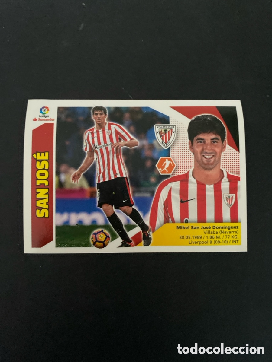 Cromos de f&uacute;tbol: Cromo liga 17/18 Athletic club N* 9