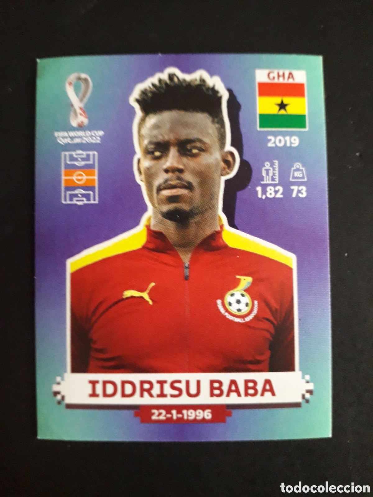 Cromos de f&uacute;tbol: IDDRISU BABA GHANA N&deg; 11 COPA MUNDIAL DE F&Uacute;TBOL QATAR 2022 22 PANINI SIN PEGAR PEDIDO M&Iacute;NIMO 3&euro;