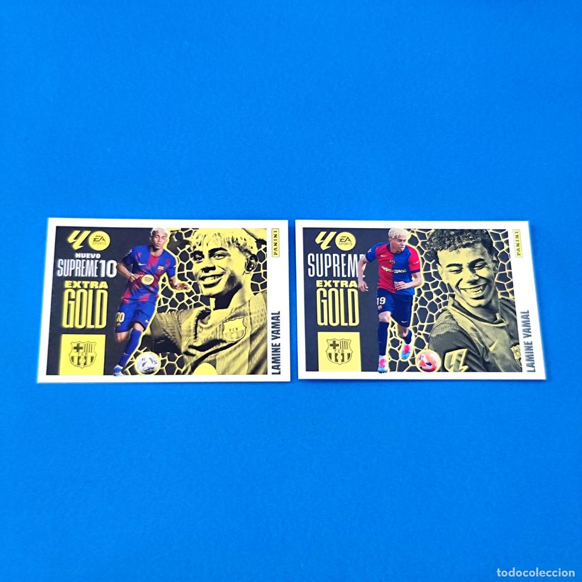 Cromos de f&uacute;tbol: Liga Este 2025 2026 / 25 26 Extra Gold Supreme - Supreme 10 Lamine Yamal Barcelona