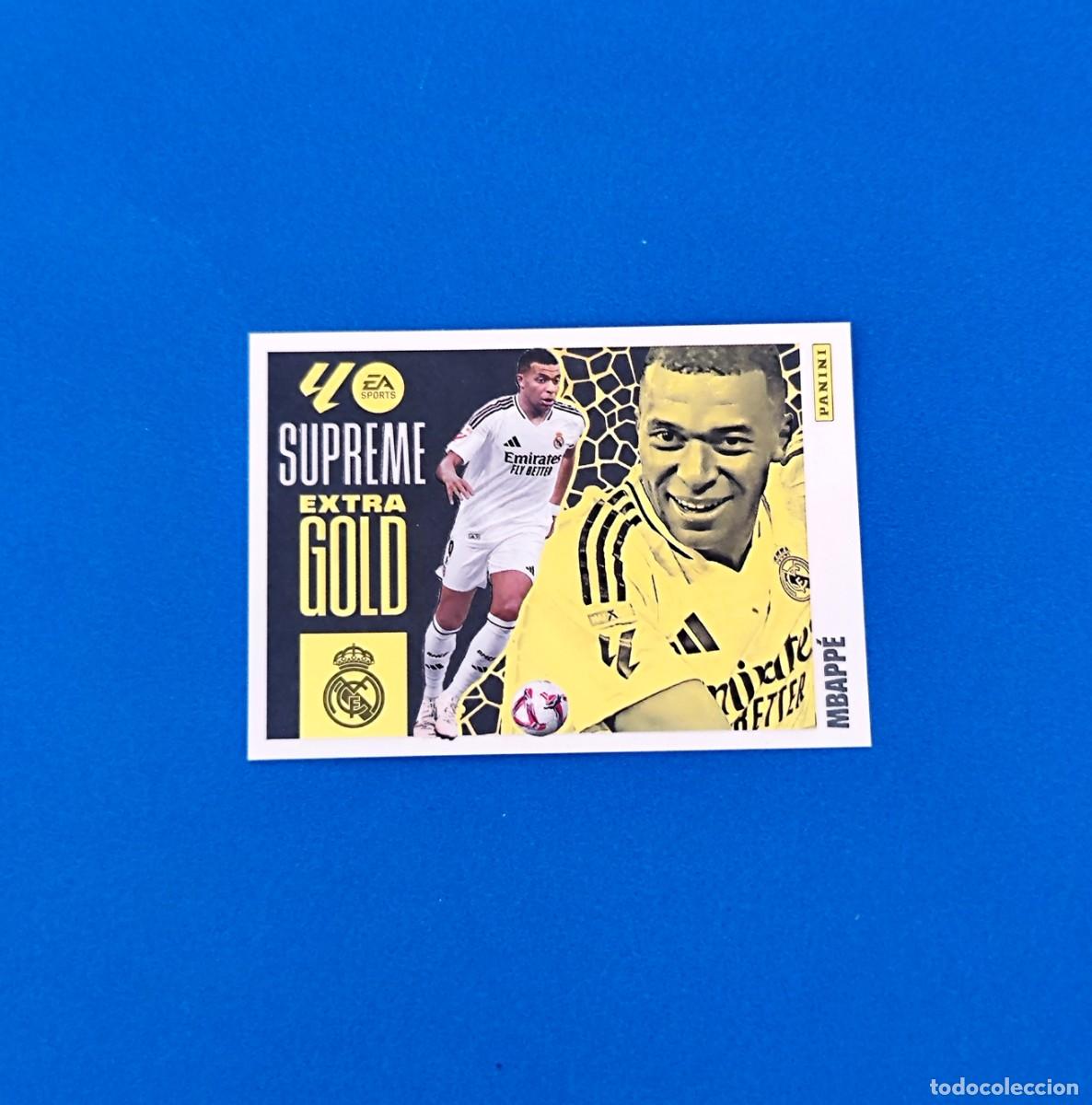 Football Stickers: Liga Este 2025 2026 / 25 26 Mbapp&eacute; Extra Gold Supreme Real Madrid