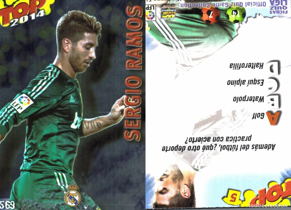 Cromos de f&uacute;tbol: Cromo Sergio Ramos Real Madrid C.F. Mundicromo Las Fichas de La Liga 2013-2014