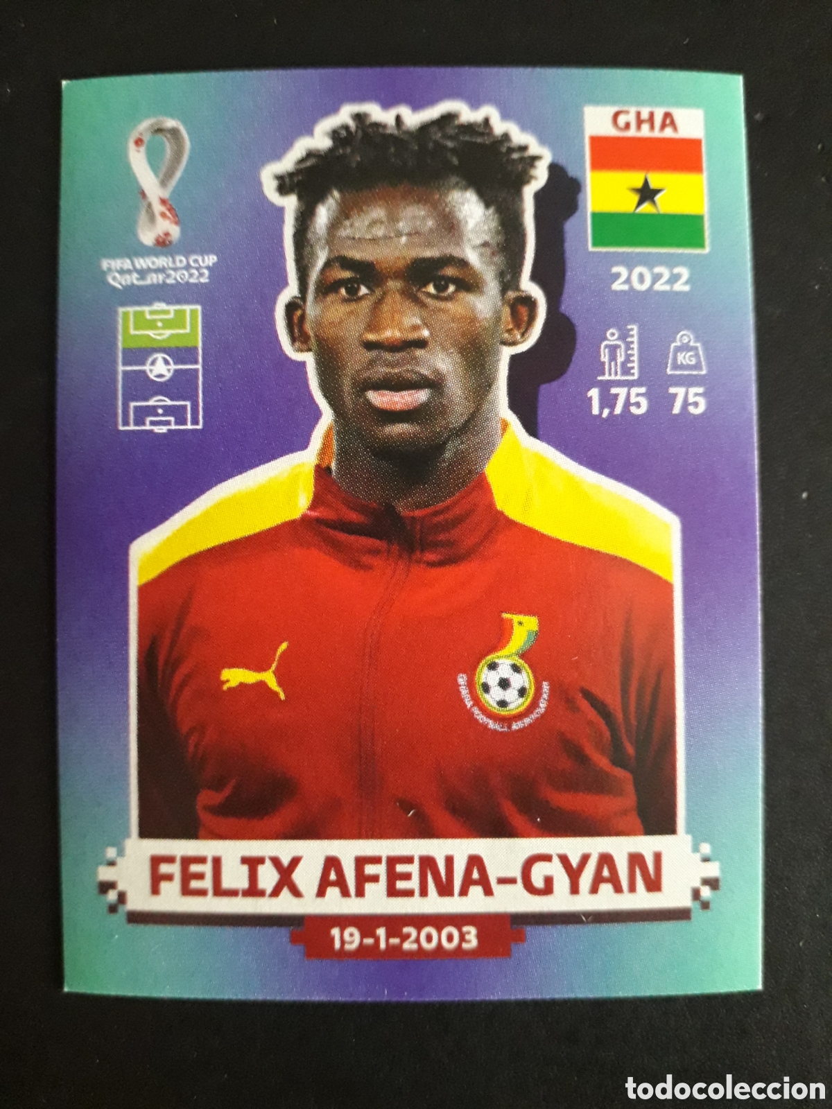 Cromos de f&uacute;tbol: FELIX AFENA GYAN GHANA N&deg; 16 COPA MUNDIAL DE F&Uacute;TBOL QATAR 2022 22 PANINI SIN PEGAR PEDIDO M&Iacute;NIMO 3&euro;.
