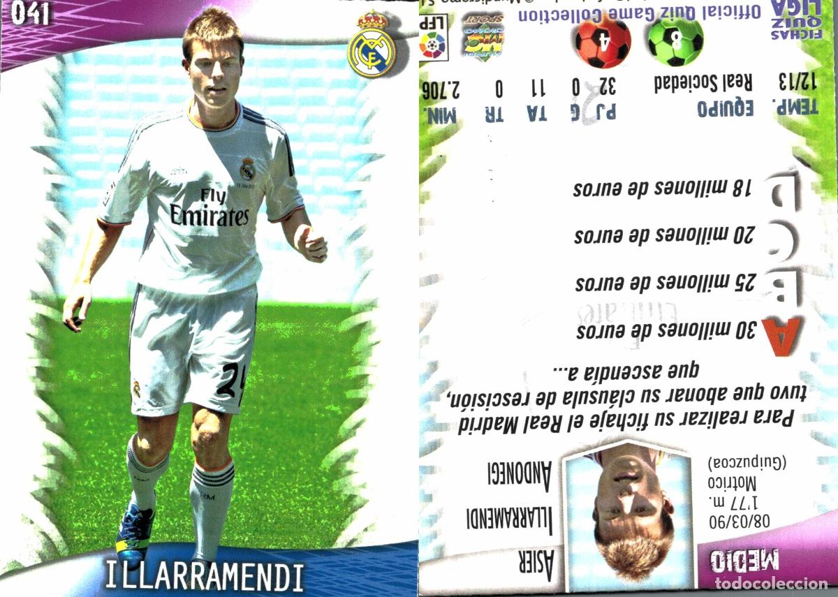 Cromos de f&uacute;tbol: Cromo Illarramendi Real Madrid C.F. Mundicromo Las Fichas de La Liga 2013-2014