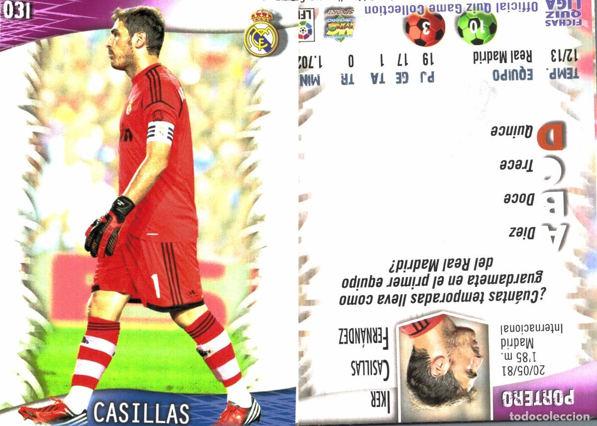 Figurine di Calcio: Cromo Iker Casillas Real Madrid C.F. Mundicromo Las Fichas de La Liga 2013-2014