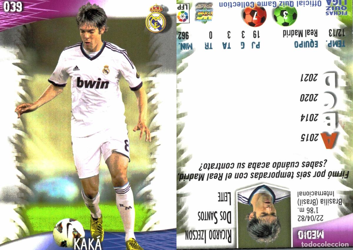 Cromos de f&uacute;tbol: Cromo Kak&aacute; Real Madrid C.F. Mundicromo Las Fichas de La Liga 2013-2014