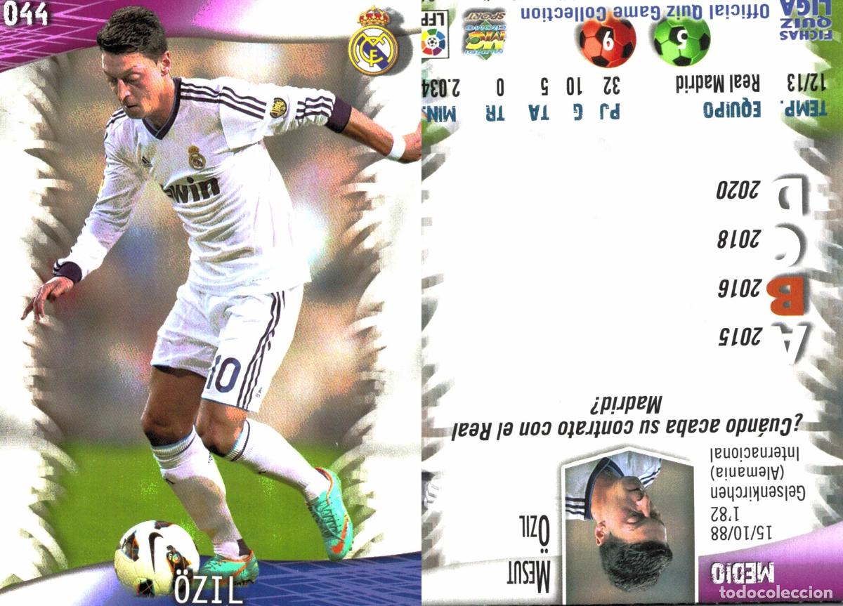 Cromos de f&uacute;tbol: Cromo Ozil Real Madrid C.F. Mundicromo Las Fichas de La Liga 2013-2014
