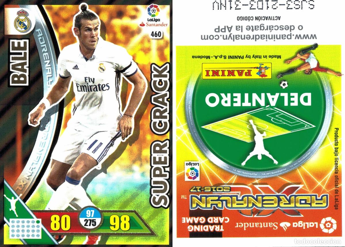 Cromos de f&uacute;tbol: Cromo Gareth Bale Real Madrid C.F. Panini Adrenalyn XL Liga 2016-2017
