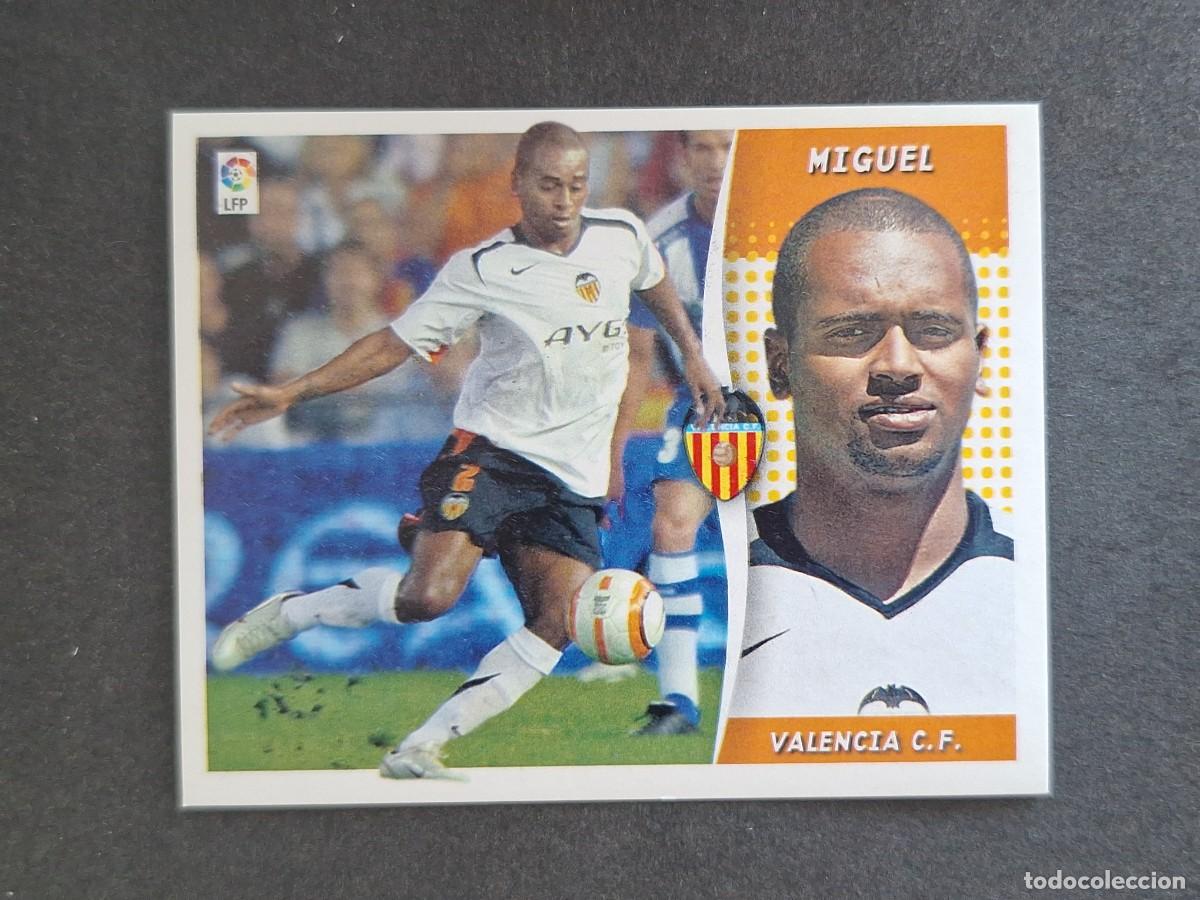 Cromos de f&uacute;tbol: L6 MIGUEL VALENCIA C. F. LIGA ESTE 2006 2007 06 07 NUNCA PEGADO SIN PEGAR