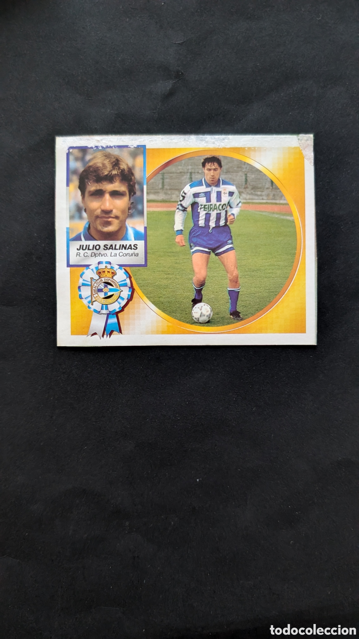 Cartes &agrave; collectionner de Football: JULIO SALINAS DEPORTIVO FICHAJE 7 VERSION LIGA ESTE 1994/95 94 95 RECORTADO