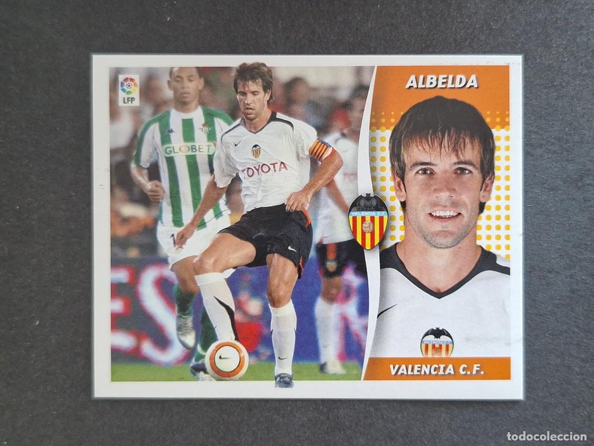 Cartes &agrave; collectionner de Football: L6 ALBELDA VALENCIA C. F. LIGA ESTE 2006 2007 06 07 NUNCA PEGADO SIN PEGAR