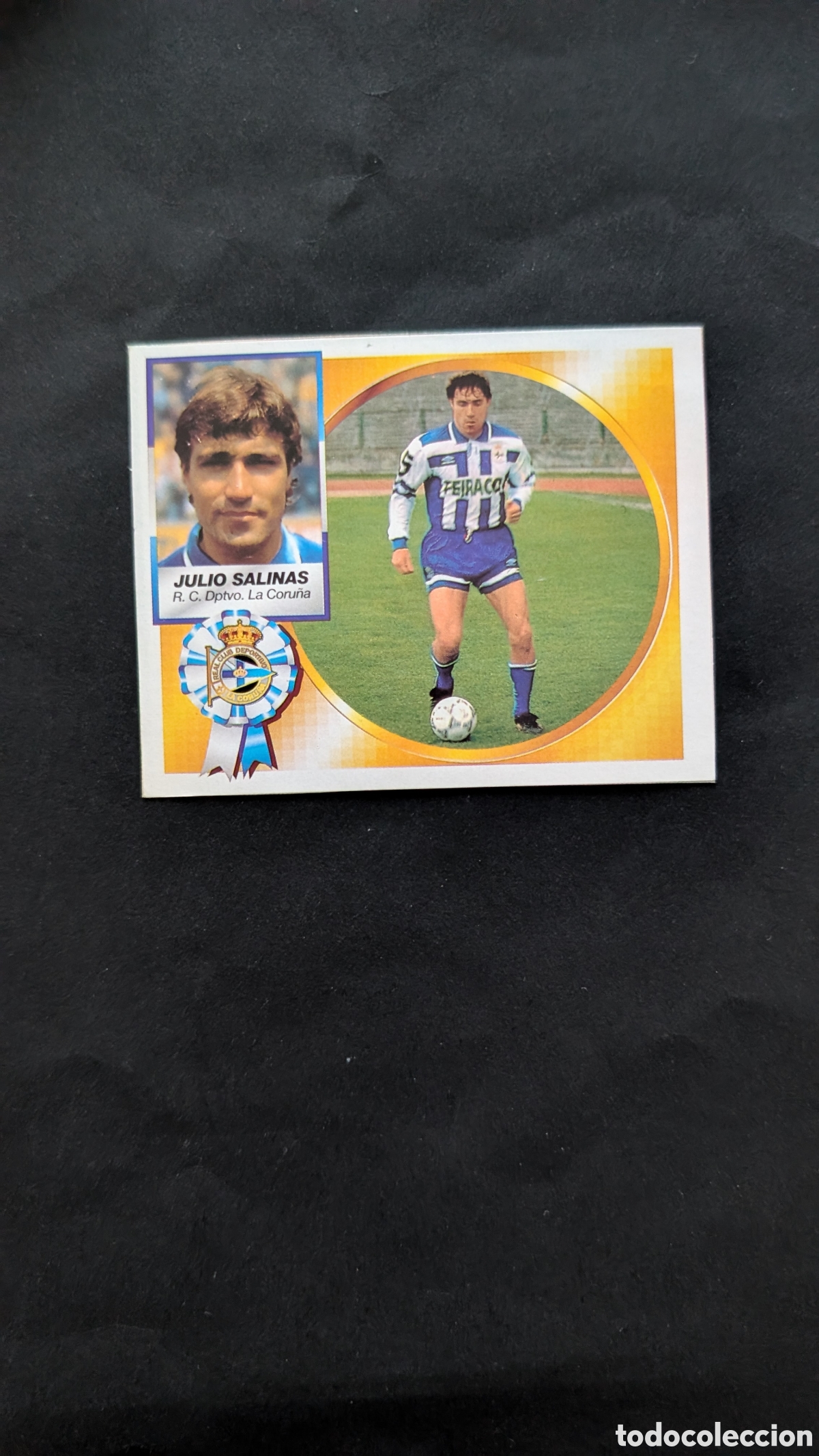 Cartes &agrave; collectionner de Football: JULIO SALINAS DEPORTIVO FICHAJE 7 VERSION LIGA ESTE 1994/95 94 95 RECORTADO