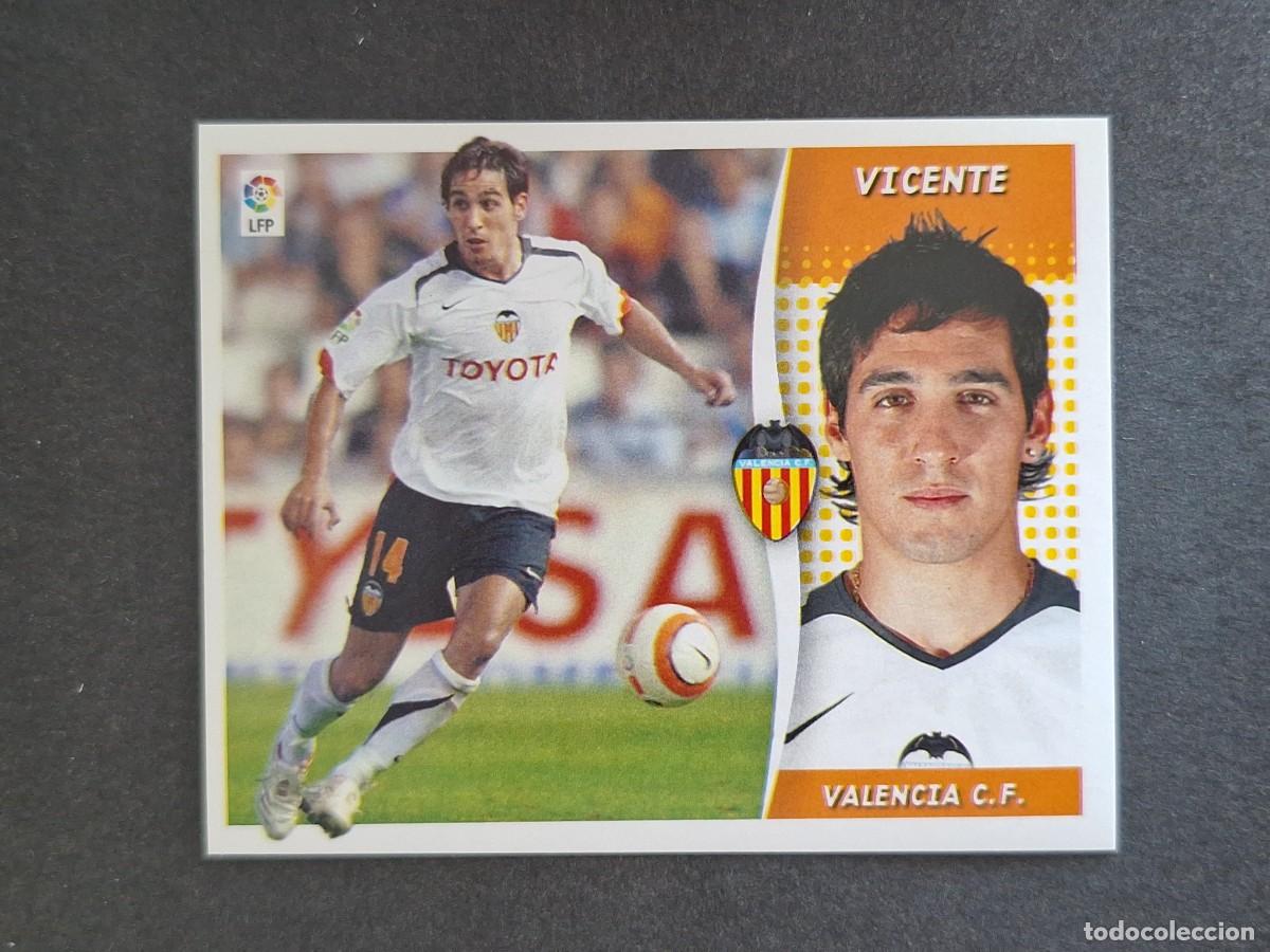 Cromos de f&uacute;tbol: L6 VICENTE VALENCIA C. F. LIGA ESTE 2006 2007 06 07 NUNCA PEGADO SIN PEGAR